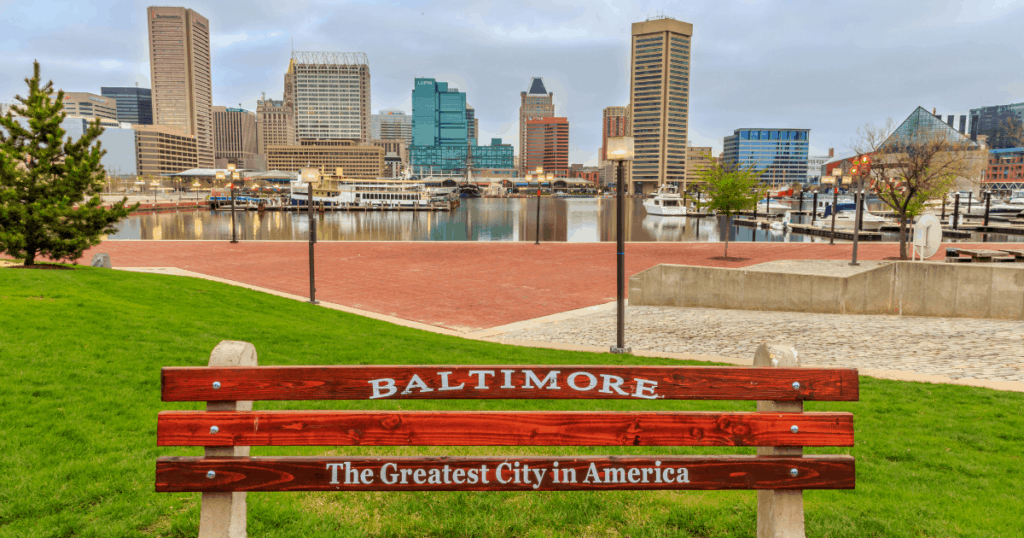 Baltimore harbor front